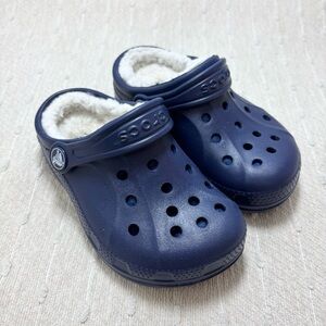 Crocs Kids Navy Blue lined Clogs‎ Size C 8/9